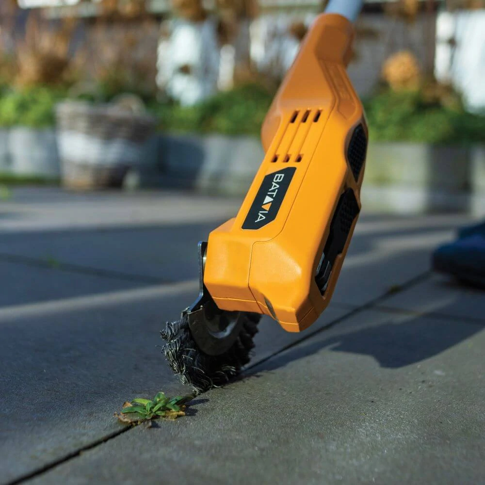 Aku bezdrátový kartáč na čištění spár, odstraňovač plevele, mechu a nečistot, 12 V, bez baterie a nabíječky FIXXBRUSH BATAVIA
