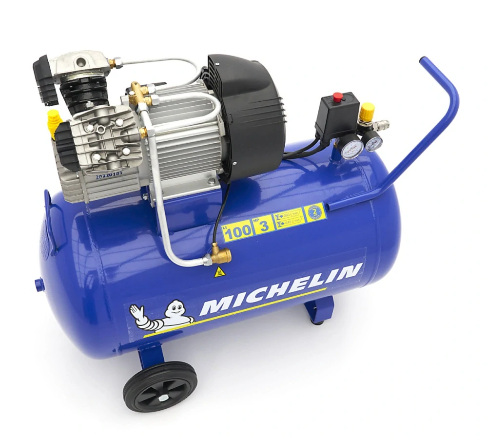Olejový, výkonný, vzduchový kompresor, 10 barů, 100 l, 2,2 kW, 360 l/min., 230 V MICHELIN MBV 100/3
