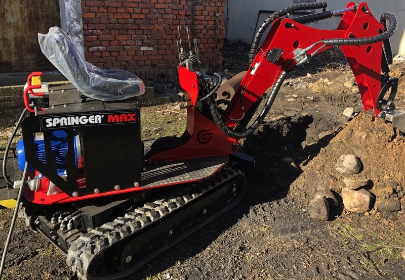 Mikrobagr , minirypadlo SPRINGER MAX-E , 790 kg , 360 rotace, Elgo Plus