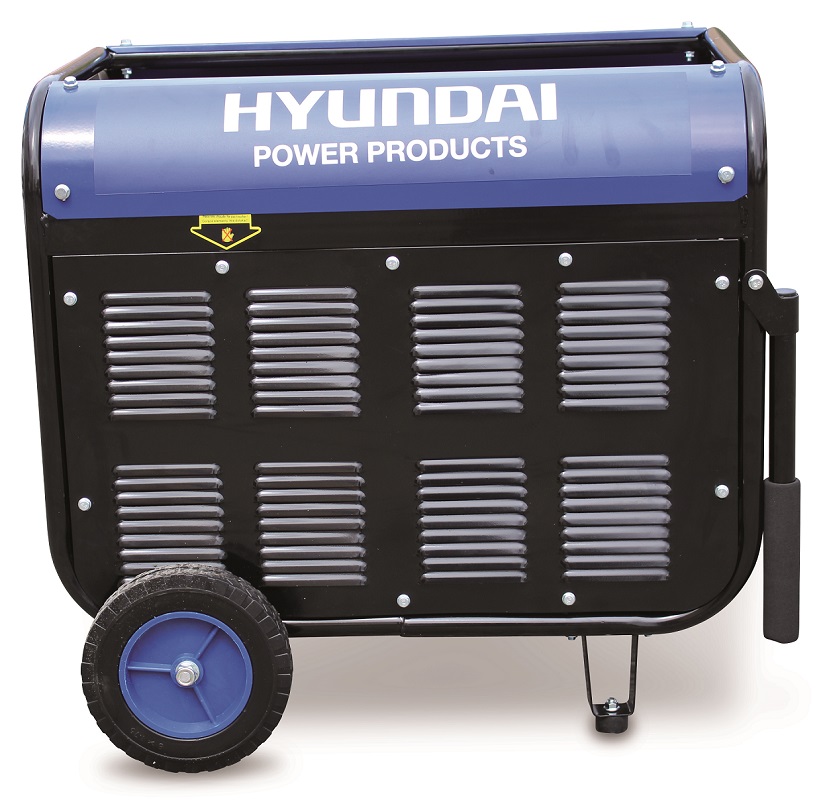 Jednofázová benzínová elektrocentrála, stavební benzínový generátor, 4 kW, systém AVR, HG4000-A HYUNDAI - VÝPRODEJ