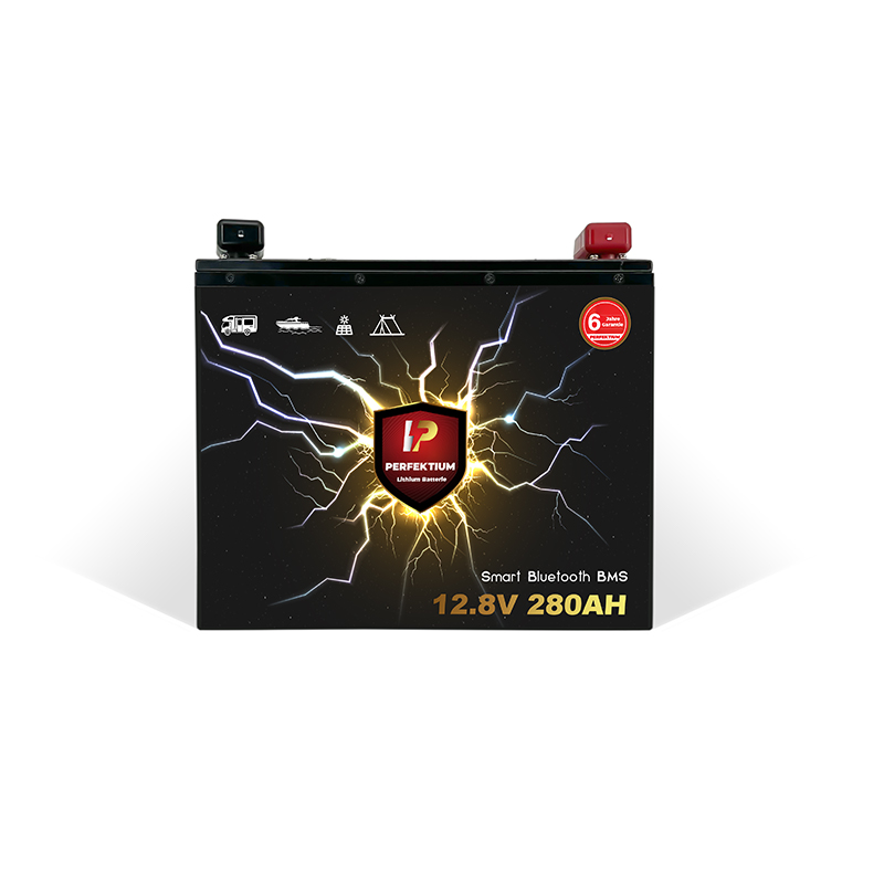 Trakční baterie 280 Ah, 12,8 V, Perfektium LiFePo4 Lithium, přes 4000 cyklů, 6 let záruka, s vestavěným Smart BMS, Bluetooth, PF-Underseat-Battery-280Ah Perfektium