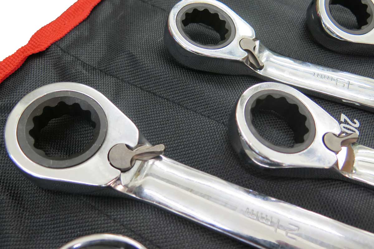 Klíč očkoplochý ráčnový 12 mm, CrV, Přepínač ráčny, Welzh