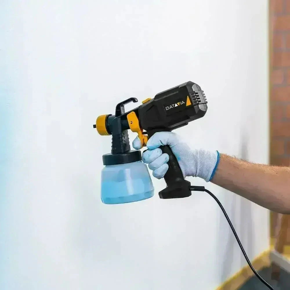 Malířská stříkací pistole, pro barvy, laky, mořidla, příkon 400 W, nádoba 800 ml, výkon 700 ml./min., hustota 55 - 60 DIN-s, napětí 230 V, FIXXSERIES BATAVIA 7064683