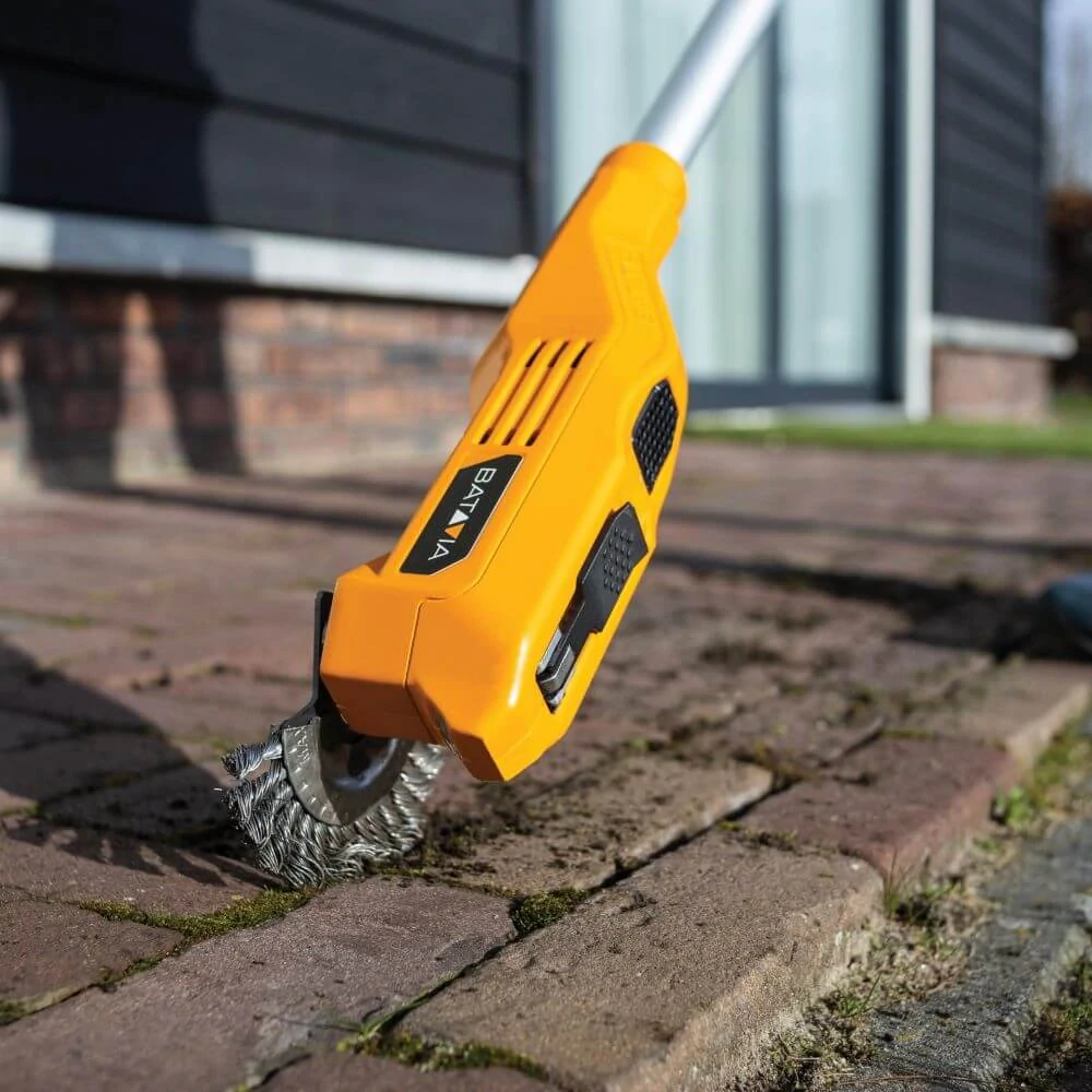 Aku bezdrátový kartáč na čištění spár, odstraňovač plevele, mechu a nečistot, 12 V, bez baterie a nabíječky FIXXBRUSH BATAVIA