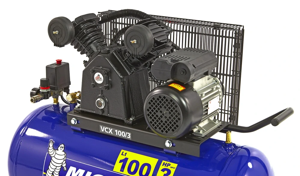 Olejový, výkonný, vzduchový kompresor s řemenovým pohonem, 10 barů, 50 l, 2,2 kW, 350 l/min., 230 V MICHELIN VCX 50/3