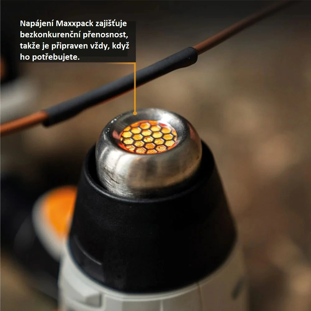 Aku bezdrátová horkovzdušná pistole, 18V Li-Ion, max. teplota 550°C, 200 l./min., bez baterie a nabíječky, bateriová platforma MAXXPACK BATAVIA