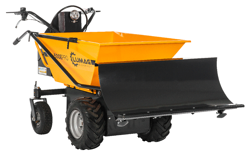 Minidumper elektrický MD 500 E-PRO, 750 W, 48 V, nosnost 500 kg Lumag