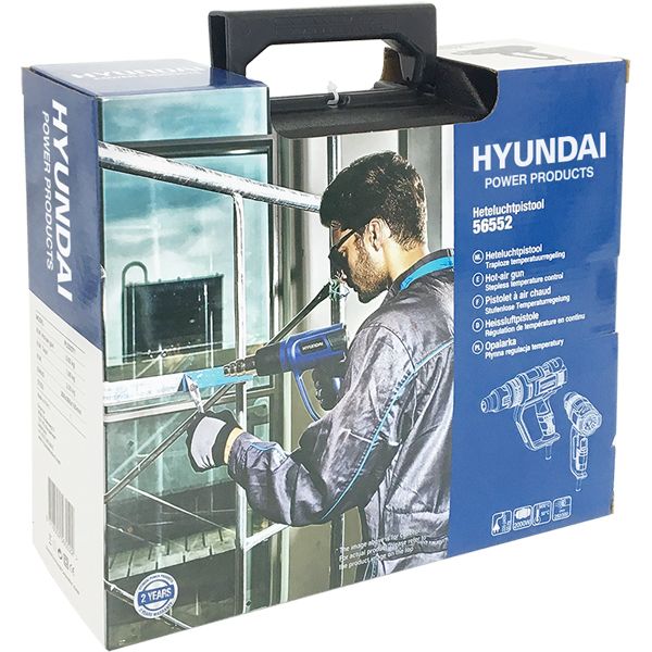 Profesionální horkovzdušná pistole 2000 W s příslušenstvím v kufru , HYUNDAI