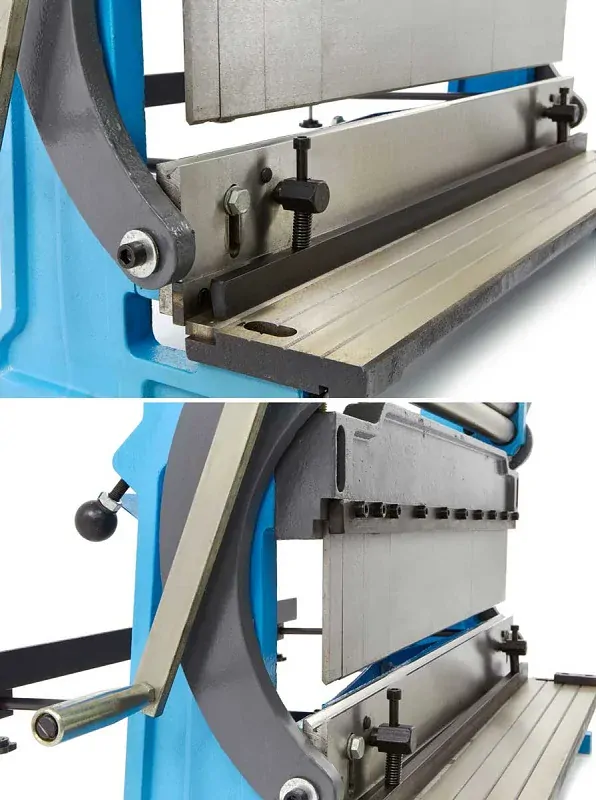 Kombinovaný stroj na plech 760 - nůžky-stáčečka-ohýbačka plechu, 3 v 1, 760 mm, 140 kg