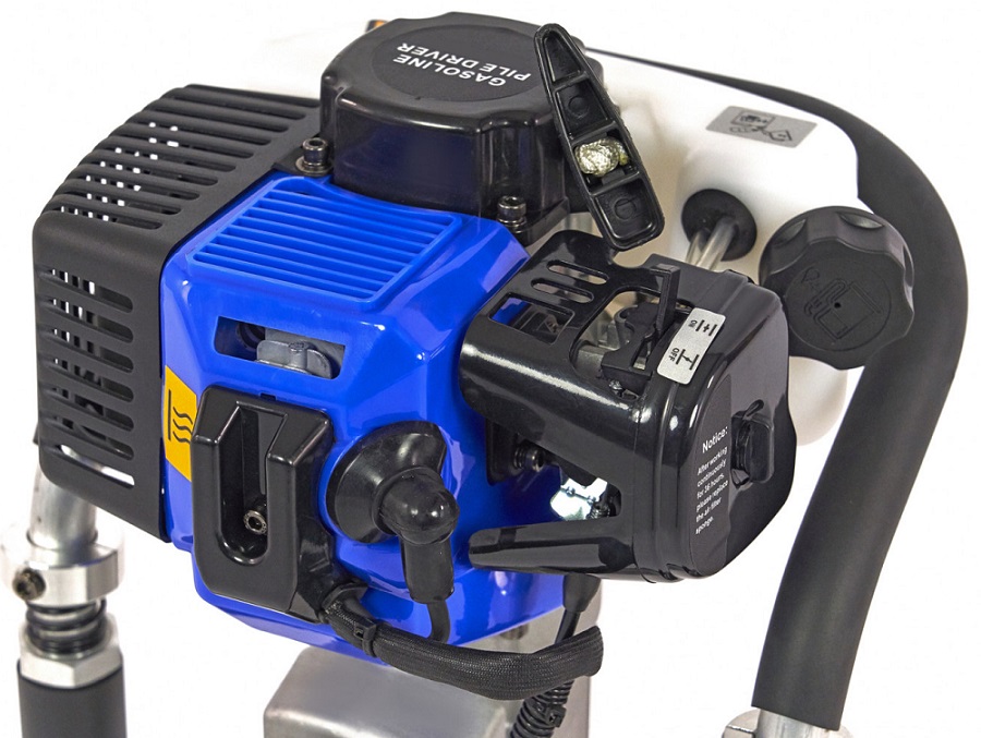 Motorové beranidlo pro zatloukání kůlů, benzínové 2-taktní, 1000 W, 1,4 Nm, 20-55 J