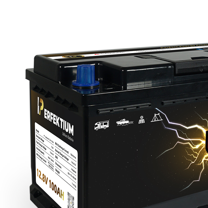Trakční baterie 100 Ah, 12,8 V, Perfektium LiFePo4 Lithium, přes 2500 cyklů, 5 let záruka, s vestavěným Smart BMS, Bluetooth a vyhřívací fólií, PF-Underseat-Battery-100Ah Perfektium