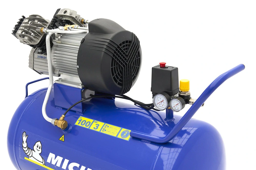 Olejový, výkonný, vzduchový kompresor, 10 barů, 100 l, 2,2 kW, 360 l/min., 230 V MICHELIN MBV 100/3