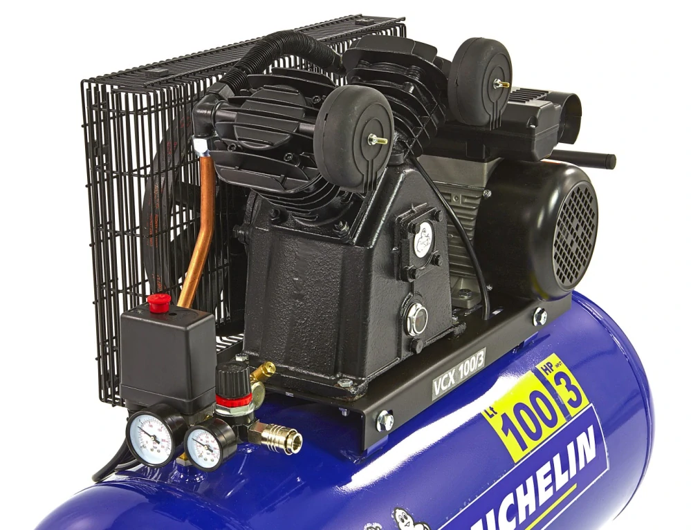 Olejový, výkonný, vzduchový kompresor s řemenovým pohonem, 10 barů, 50 l, 2,2 kW, 350 l/min., 230 V MICHELIN VCX 50/3