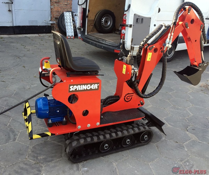 Mikrobagr , minirypadlo SPRINGER-E , 450 kg , 360 rotace, Elgo Plus