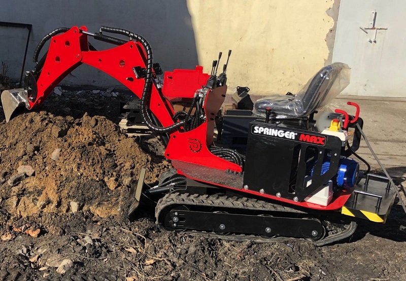 Mikrobagr , minirypadlo SPRINGER MAX-E , 790 kg , 360 rotace, Elgo Plus