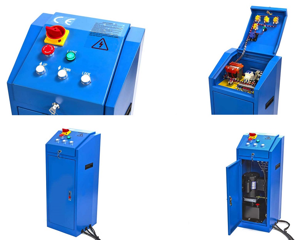 Mobilní 3 tunový nůžkový plně automatický hydraulicko-elektrický auto zvedák, 230V