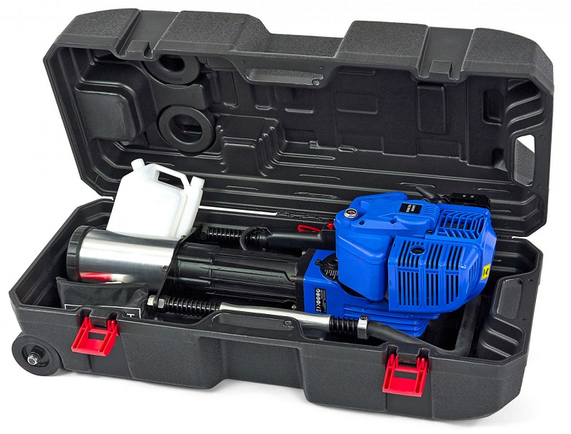 Motorové beranidlo pro zatloukání kůlů, benzínové 2-taktní, 1500 W, 2,5 Nm, 20-55 J