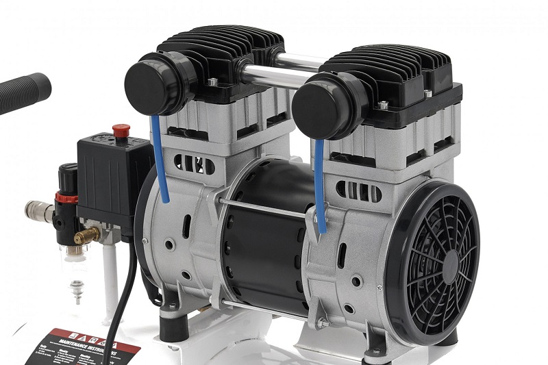 Tichý bezolejový kompresor "SILENT" 50 l, 2-válcový, 10 bar, 1500 W, 53-60 dB(A)