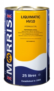 Morris Liquimatic HV10 - ISO VG 10 - hydraulický olej pro vysoký výkon , 25 l