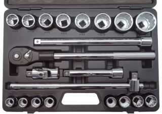 Gola sada 3/4", 12-ti hran 19 - 50 mm, CrV, 21 dílů, Welzh