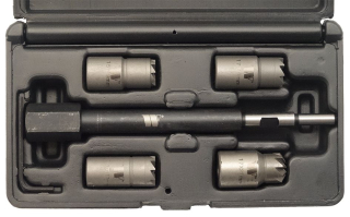 Frézy, výstružníky na úpravu sedel diesel vstřikovačů, sada 6 dílů, Welzh