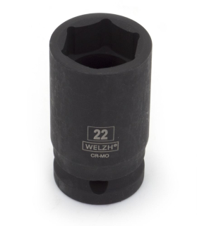 Hlavice nástrčná 1/2", pro rázové utahováky, CrMo, 27 mm, Welzh