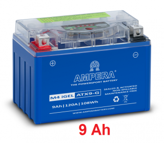 Motobaterie AMPERA iGEL, 9 Ah, 12 V, ATX9-G