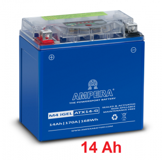 Motobaterie AMPERA iGEL, 14 Ah, 12 V, ATX14-G
