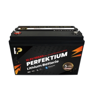 Trakční baterie 100 Ah, 12,8 V, Perfektium LiFePo4 Lithium, přes 3000 cyklů, 5 let záruka, s vestavěným Smart BMS, Bluetooth, PB-12.8V 100Ah Perfektium