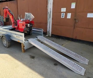 Hliníkové nájezdy, 1 pár, délka 3 m, výška profilu 87 mm, nosnost 2.600 kg