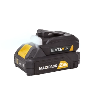 Aku bezdrátový multifunkční nabíjecí adaptér s USB, 2W USB svítilna, 18V Li-Ion, bateriová platforma MAXXPACK BATAVIA