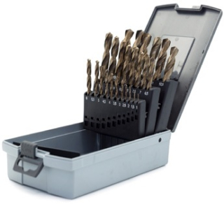 Vrtáky broušené, HSS-Co 1.0-13 mm, sada 25 dílů, Welzh