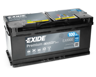Autobaterie EXIDE PREMIUM CARBON 12V, 100Ah, 900A, EA1000