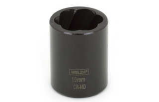 Hlavice nástrčná 3/8" k povolování poškozených matic a šroubů, 12 mm, CrMo, Welzh