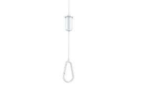 Montážní sada k zavěšení, 2x karabina + 1m dlouhé ocelové lanko pro LED světla řady LTM-X300Z