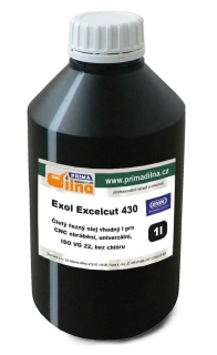 Exol Excelcut 430, čistý řezný olej vhodný i pro CNC obrábění, univerzální, ISO VG 22, bez chlóru, 1l